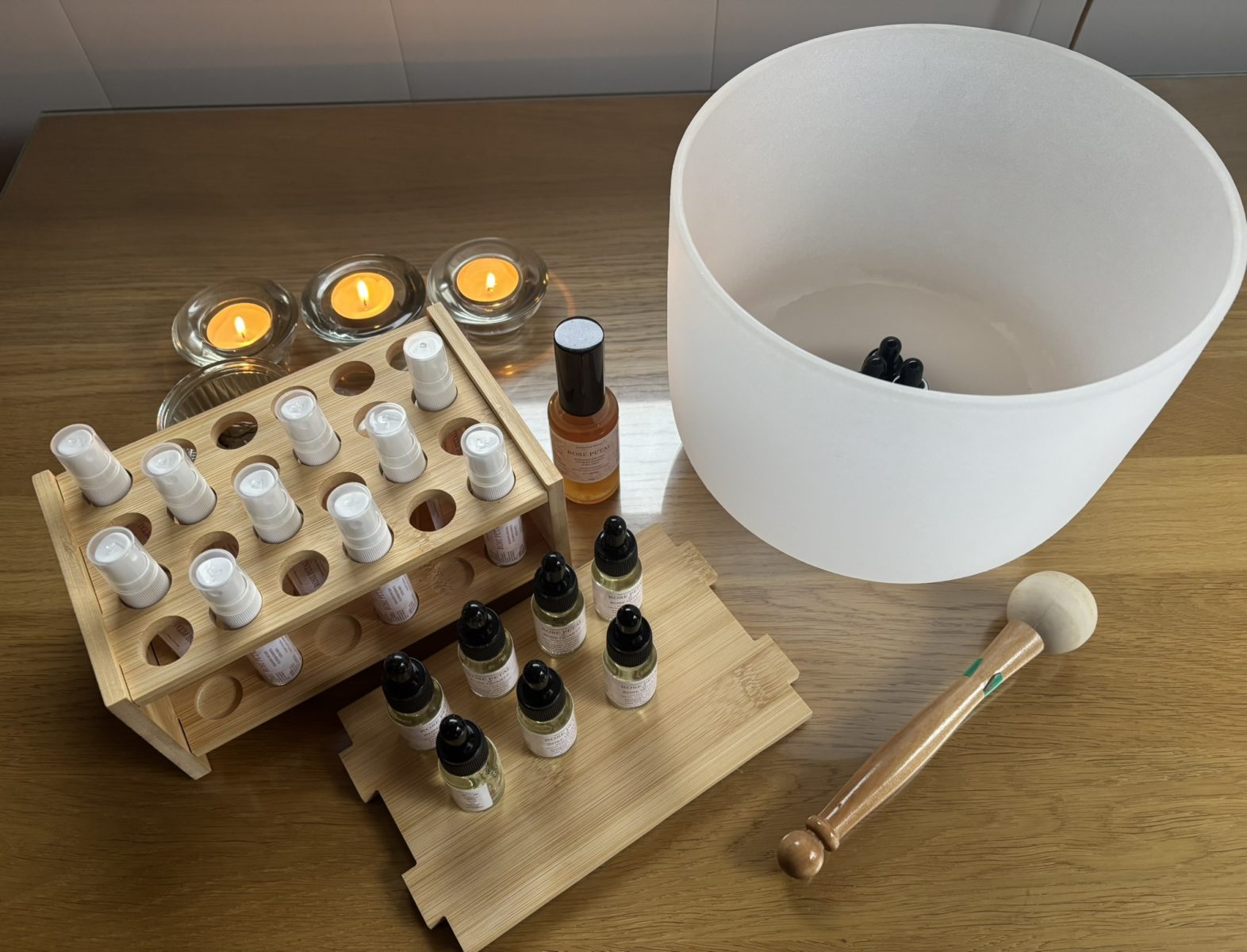 Rose Essence Infused with Rahanni Celestial Healing Energy & Crystal Bowl F Sound Frequency - 10ml - Image 7