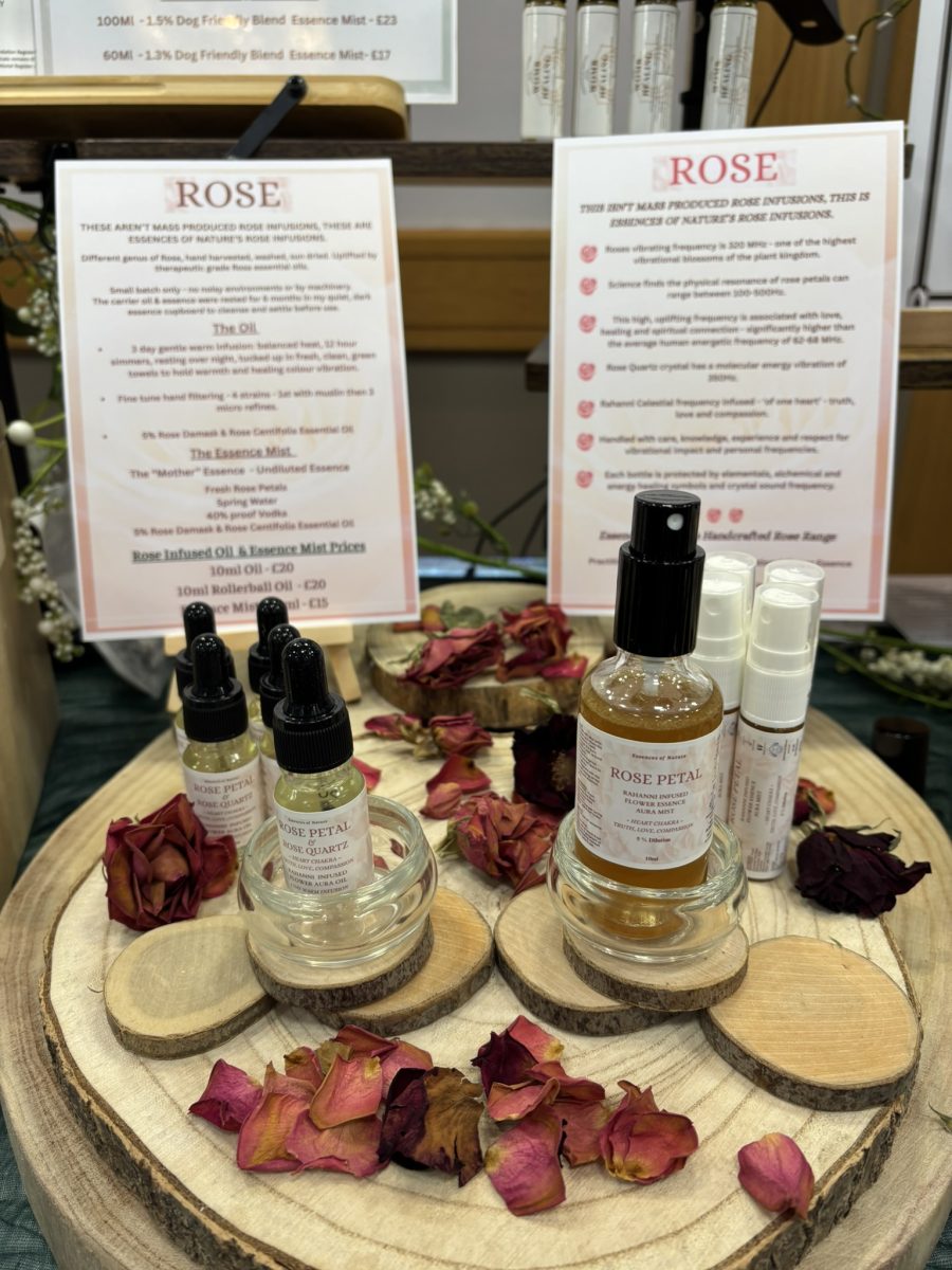 Rose Essence Infused with Rahanni Celestial Healing Energy & Crystal Bowl F Sound Frequency - 10ml - Image 4